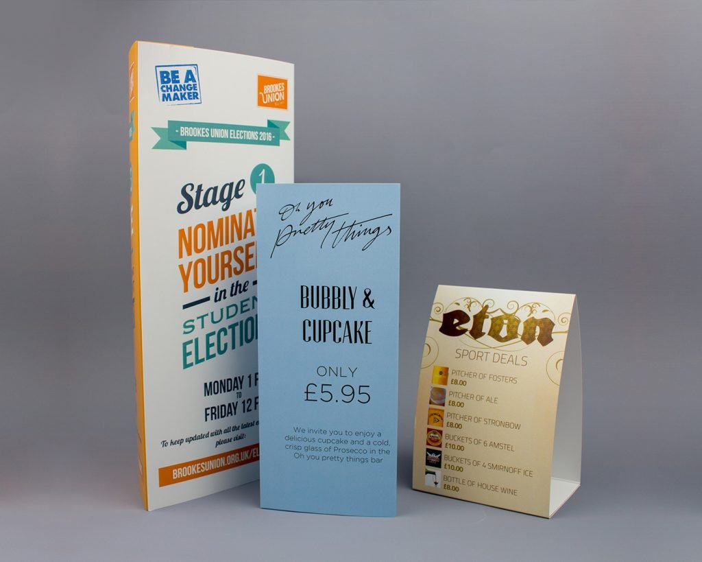 Table Tents Printing Crawley
