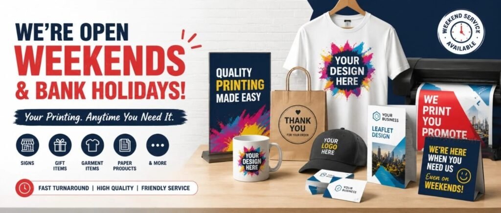 Weekend Printing Service Crawley